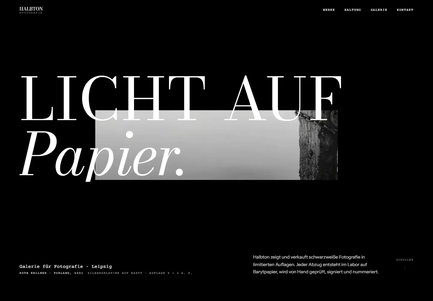 Halbton — Licht auf Papier.